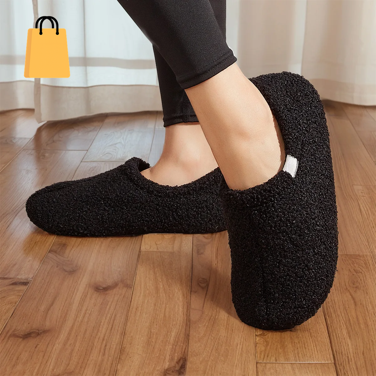 Fuzzy House Slippers for Women Warm Comfort Solid Bedroom Shoes Non-Slip Winter Plush Slippers